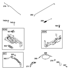 Part Location Diagram of 596464 Briggs and Stratton Spring-governor